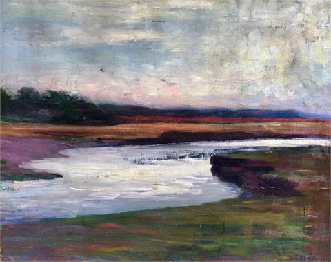 Réti István | Landscape with riverside