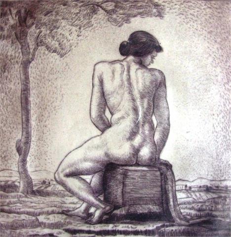 Kmetty János | Seated nude