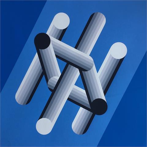 Victor Vasarely | Geometria (Kék formák)