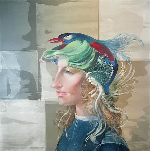 Szász Endre | Hölgy madárral díszített kalapban