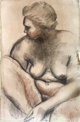 Ferenczy Béni | Sitting nude