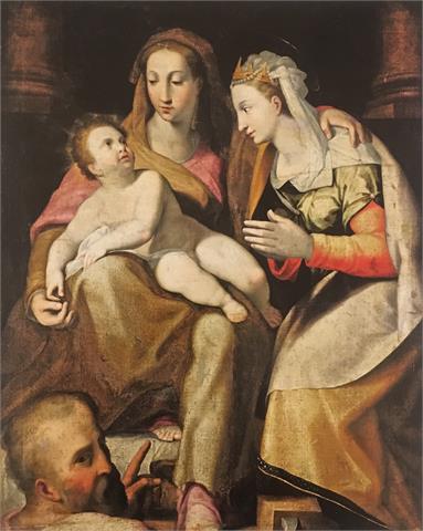 Lorenzo Sabatini  (attributed to) | The Mystic Marriage of Saint Catherine of Alexandria 